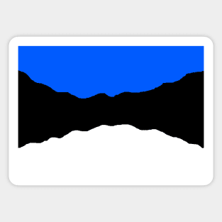 Curving Estonian Flag Sticker